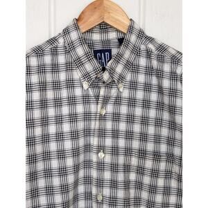 Gap Black and White‎ Checked Shirt Size Medium 100% Cotton